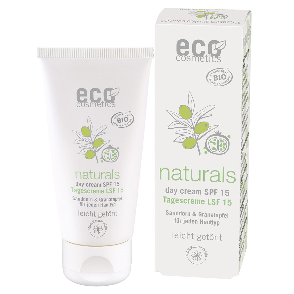 ECO naturals Tagescreme leicht getönt LSF 15